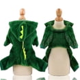thumbnail image 2 of Ropa para gatos, disfraz de dinosaurio divertido de invierno, abrigo cálido de felpa para perros y gatos, sudaderas con capucha de lana, suéter, ropa para gatitos - XS -dontodent Kuyhfg Sin marca, 2 of 3