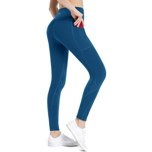 Black High Rise Squat Proof Legging with Side Pockets Moisture-Wicking Women  Yoga Leggings Tight : : Clothing, Shoes & Accessories