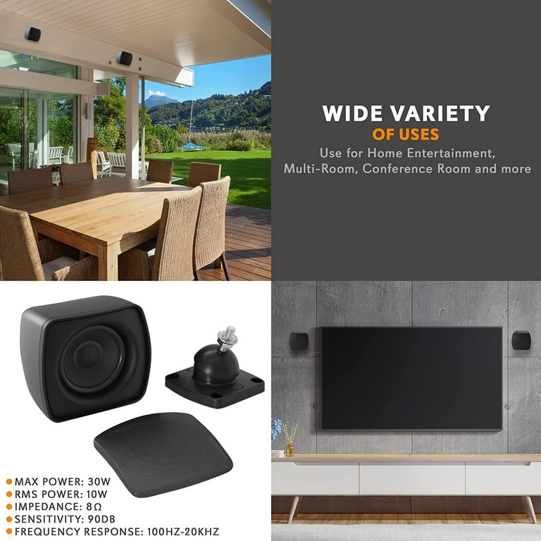 3'' Surface-Mount Satellite Speaker for Subwoofer - Satellite