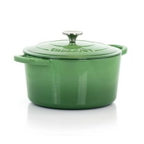 Crock-Pot Artisan 2 Piece 5 Quarts Enameled Cast Iron Dutch Oven Pistachio Green