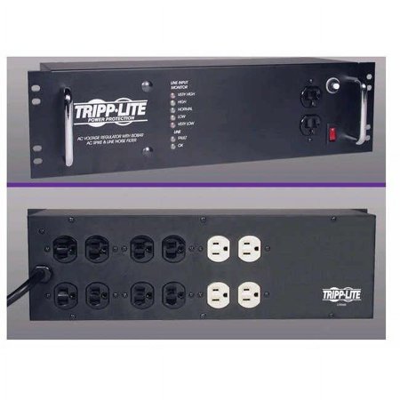 UPC: 0037332040015 | Tripp Lite 2400W 3U Rack Mount Power Conditioner AVR AC Surge Protection 14 Outlets (LCR2400)