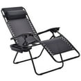 thumbnail image 3 of Patiojoy Chaise Zéro Gravité 2 Pcs Fauteuils Inclinables Réglables en Textilène Noir, 3 of 6