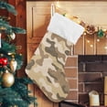 thumbnail image 5 of Coolnut 17.7 Inch Christmas Stockings, 1 PCS Brown Military Camouflage Presonalized Large Stocking Sock for Family Holiday Xmas Party Decorations, 5 of 7