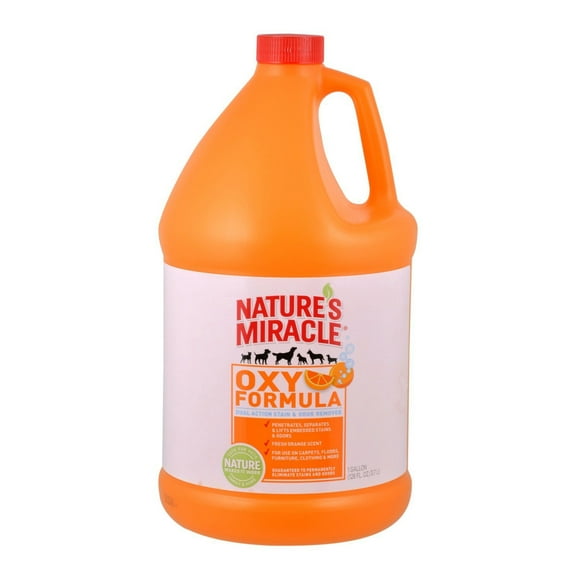 Nature's Miracle Détachant et Désodorisant pour Chien, Formule Oxy, Parfum Orange Frais, 1 Gallon