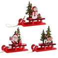 thumbnail image 1 of 3 uds DIY Navidad trineo de madera decoraciones Navidad artesanía de madera hermosa práctica decoración del hogar de Navidad, 1 of 8