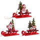 thumbnail image 2 of 3 piezas de adornos de trineo de madera para Navidad, manualidades de madera para Navidad, hermosas y prácticas decoraciones para el hogar, 2 of 9