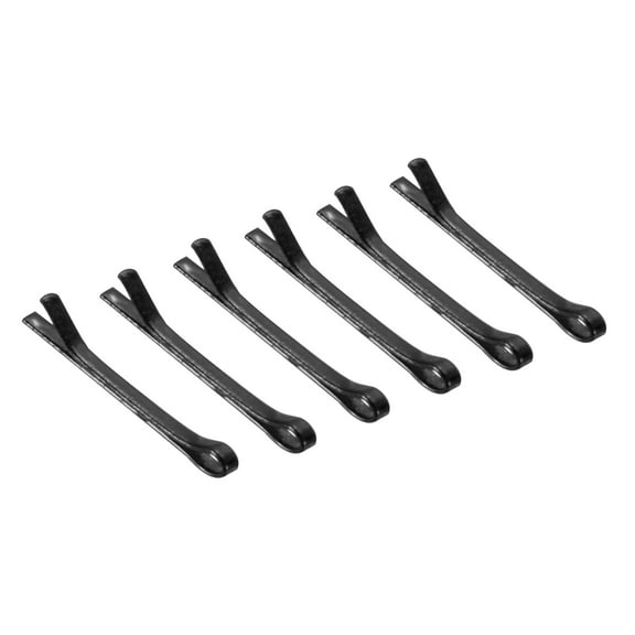 Uxcell 6Pcs Tiny Doll Hair Pins, 0.59" Black Mini Metal Hair Clips Bobby Pins