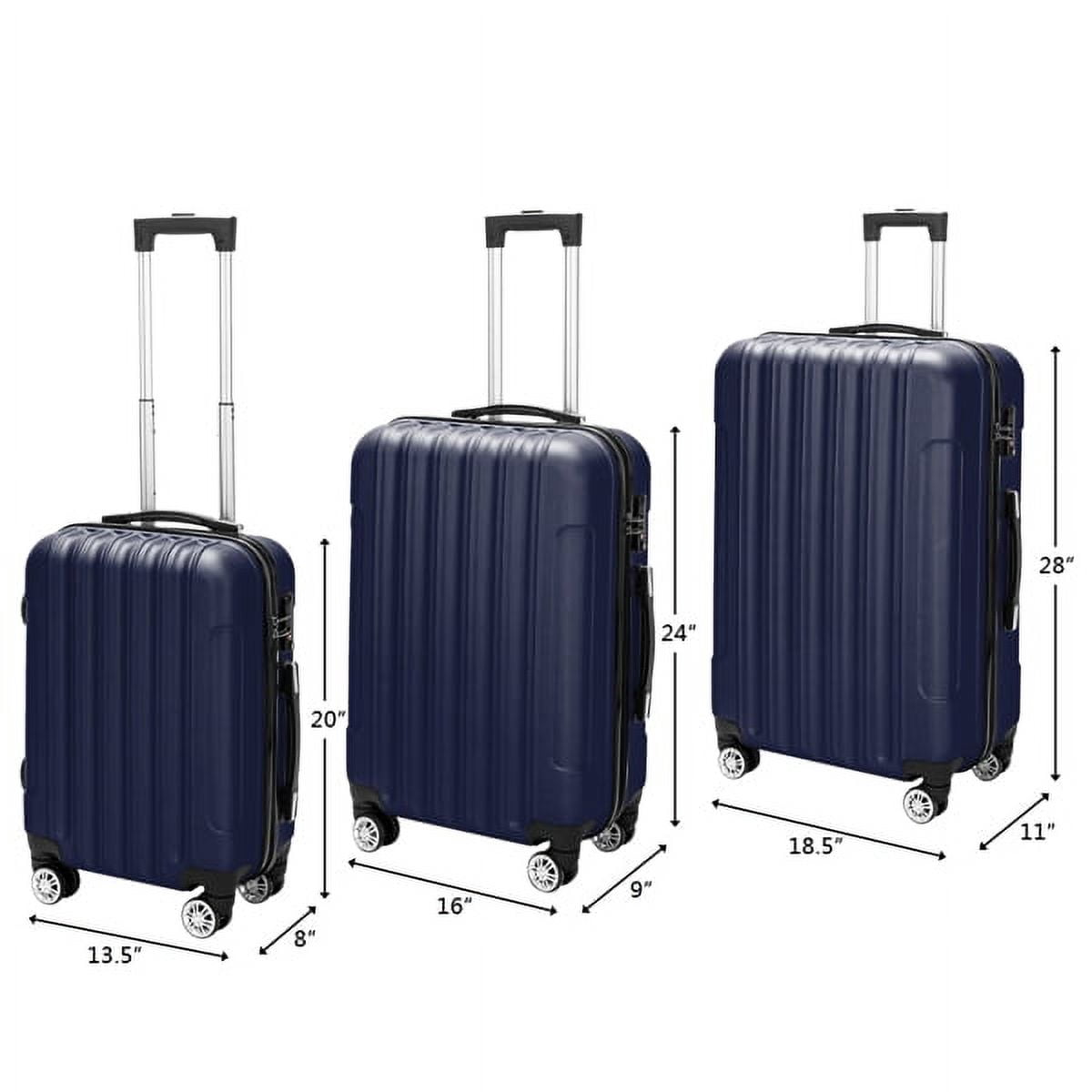 Cotinse Luggage Set Suitcase,3-In-1 Multifunctional Large Capacity Traveling Storage Suitcase Luggage Set,Navy Blue