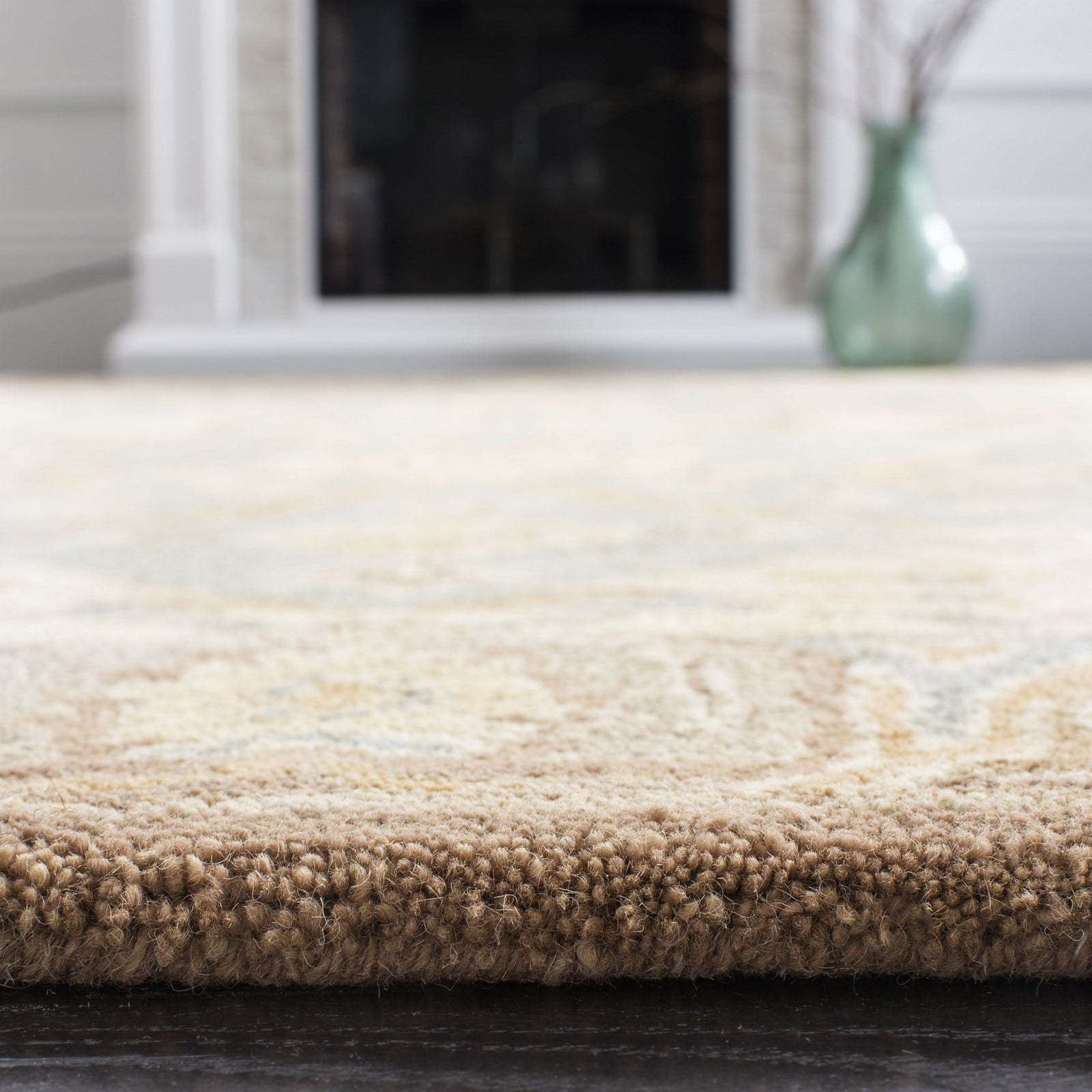 SAFAVIEH Anatolia Sharon Floral Area Rug, Teal/Camel, 5' x 8'