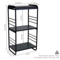 thumbnail image 4 of Sunnydaze Indoor/Outdoor Iron and Steel Modern Rounded Edge Fire Pit or Fireplace Firewood Log Rack Storage -36" - Black, 4 of 7