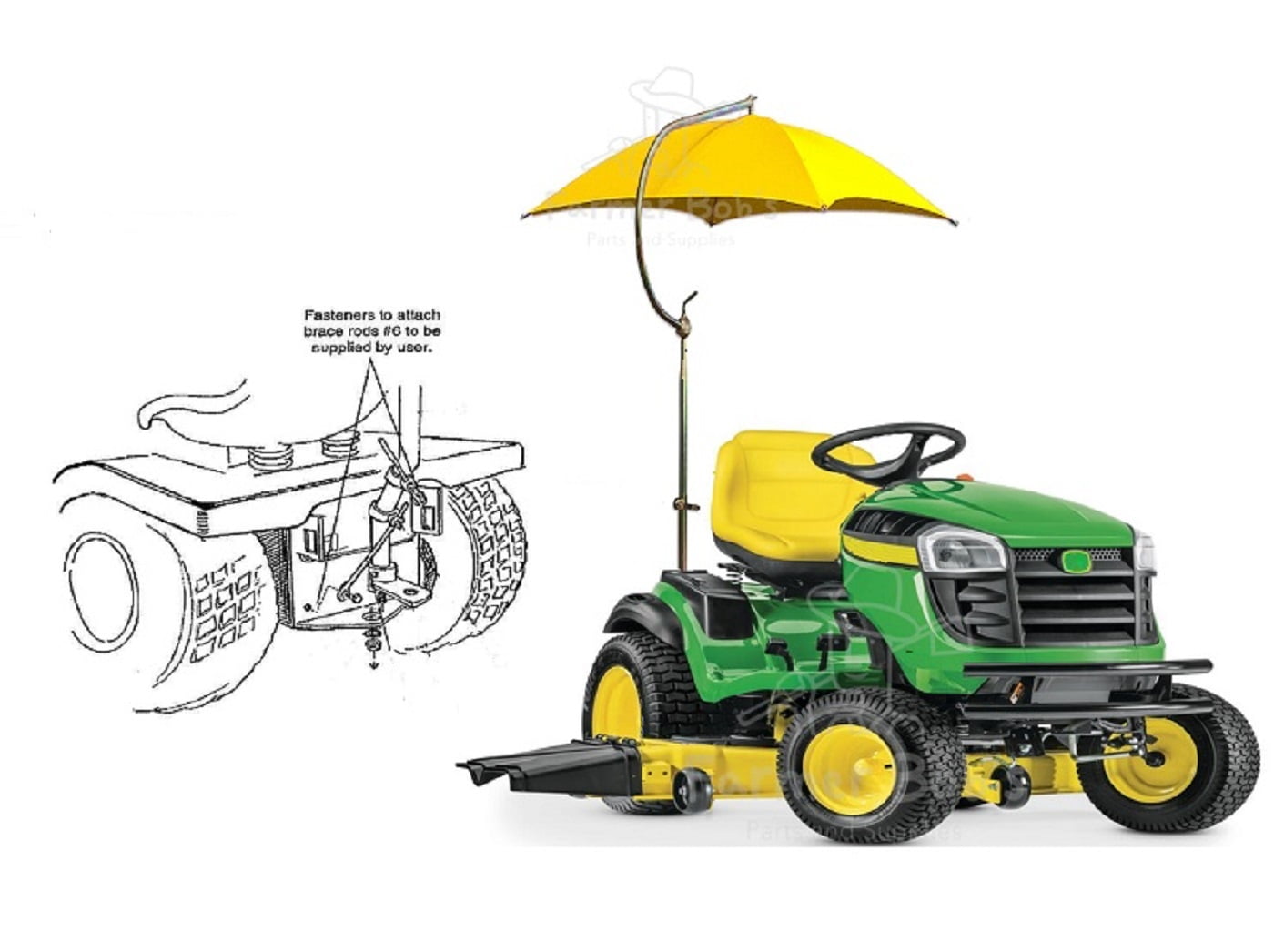 Yellow Lawn Mower Complete w/ Mounting Bracket 41.5 ...