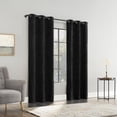 thumbnail image 6 of Sun Zero Isidora Velvet Magnetic Closure 100% Blackout Grommet Curtain Panel, 40"W x 96"L, Black, 6 of 10