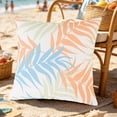 thumbnail image 4 of CaiYueKe Throw Pillow Covers Outdoor Waterproof Cozy Graceful Fan-Shaped Leaves Decorative Cushion Cases for Garden Patio Tent Balcony Couch Sofa 18 X 18 Inches, 4 of 8
