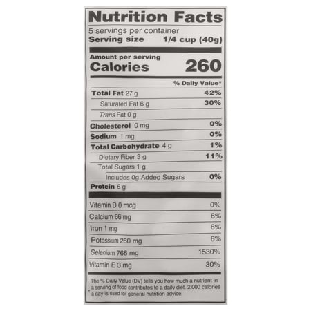 ELAN Organic Raw Brazil Nuts 185g/6.5oz. {Imported from Canada}