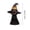 Cat Witch Hat, variant on 23.62 in Halloween Ghost Decor with Light, Lighted Vintage Patchwork Ghost, Spooky LED Sparkling Ghosts Figurines Witch Lamp for Table Decorations, Indoor, Home, Office, Room