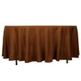 thumbnail image 6 of Efavormart Round Tablecloth, 108 Inch Stain & Wrinkle Resistant Washable Table Cloth, Decorative Polyester Fabric Table Cover for Banquet, Wedding, Dining- Brown, 6 of 10