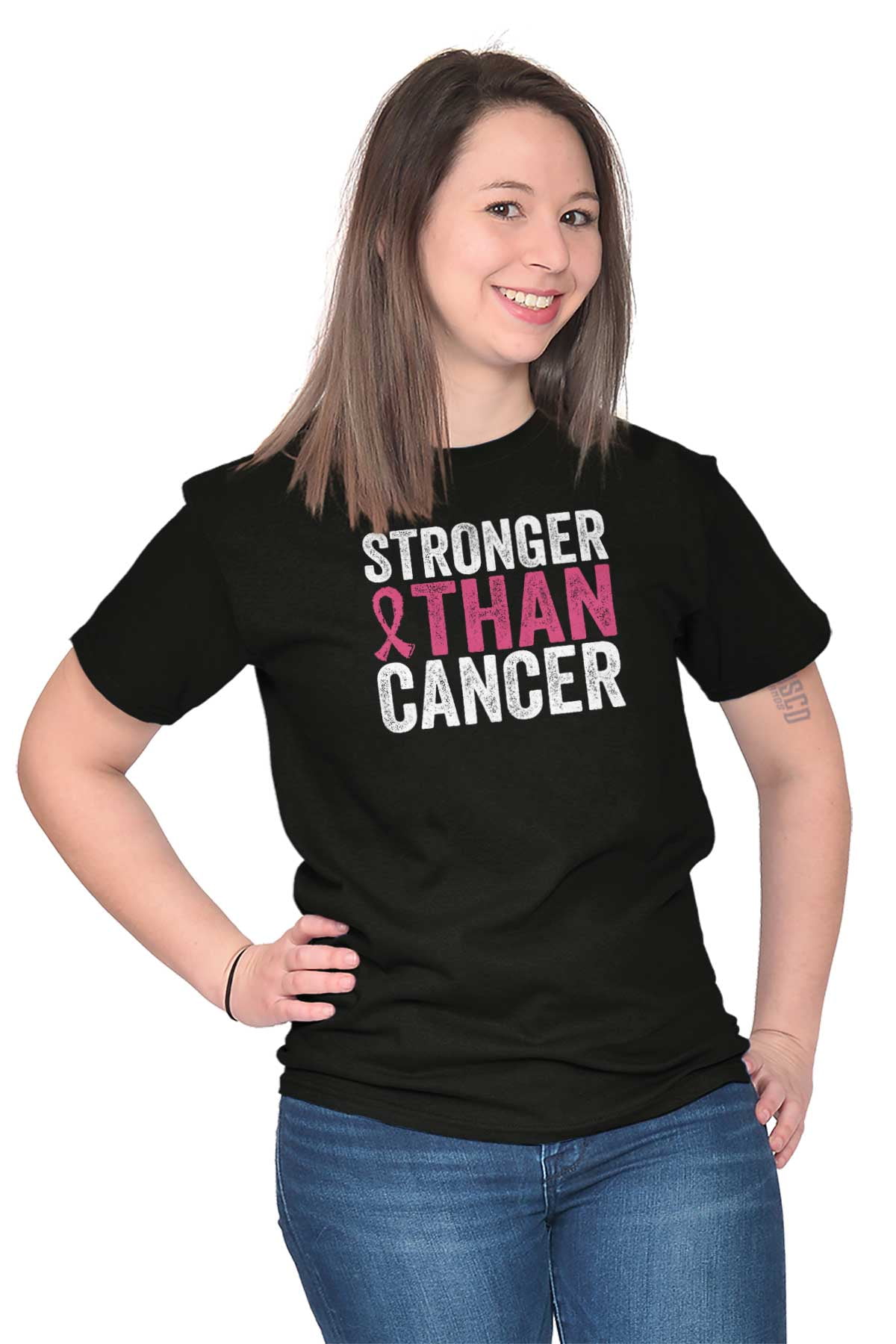 Breast Cancer Awareness Ladies Tshirts Tees T For Women Stronger Than Cancer Breast Disease