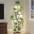 thumbnail image 1 of Soporte para Plantas EVAWOO de 147 cm, 7 Niveles en Esquina con Luces, 1 of 9