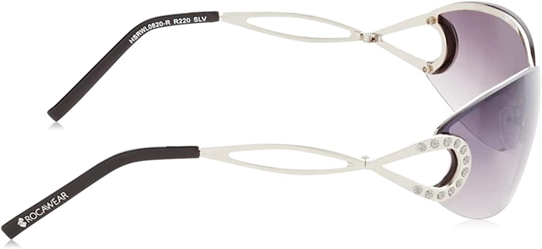Rocawear Women's R220 Metal UV400 Protective Glitz Oval Fashion Sunglasses, 68mm