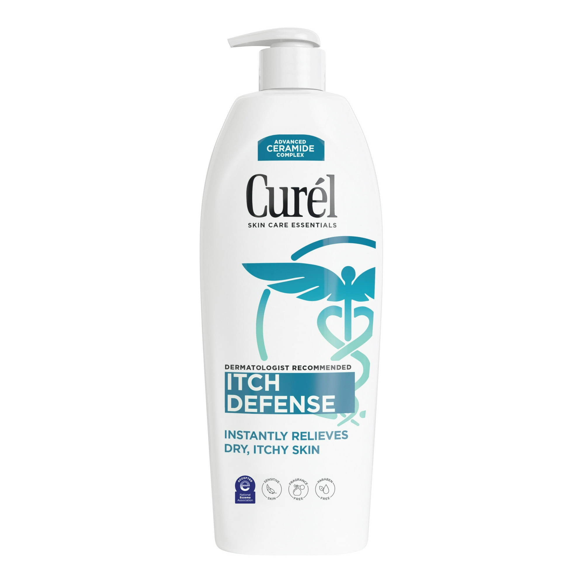Curel Itch Defense Moisturizer, Calming Body and Hand Lotion for Dry, Itchy Skin, 20 fl oz