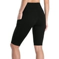 thumbnail image 5 of Charmo Womens High Waisted Biker Yoga Shorts Knee Length Athletic Shorts with Pockets, 5 of 5