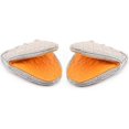 thumbnail image 2 of Pair of heat-insulating short oven mitts, crocodile-mouth silicone pot holders for cooking baking grilling, hand protection, orange, 2 of 3