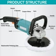 thumbnail image 3 of 1600W Adjustable Speed Car Polishing Machine Electric Cars Polisher Waxing Machine Automobile Furniture Polishing Tools, 3 of 6