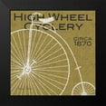 thumbnail image 2 of Mullan, Michael 15x15 Black Modern Framed Museum Art Print Titled - High Wheel Cyclery, 2 of 5