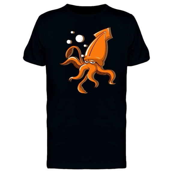 Orange Squid Cartoon Tee Men's -Image by Shutterstock