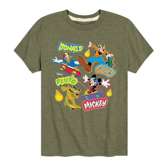 Disney - Mickey Mouse & Friends Skater Crew - Youth Short Sleeve Graphic T-Shirt