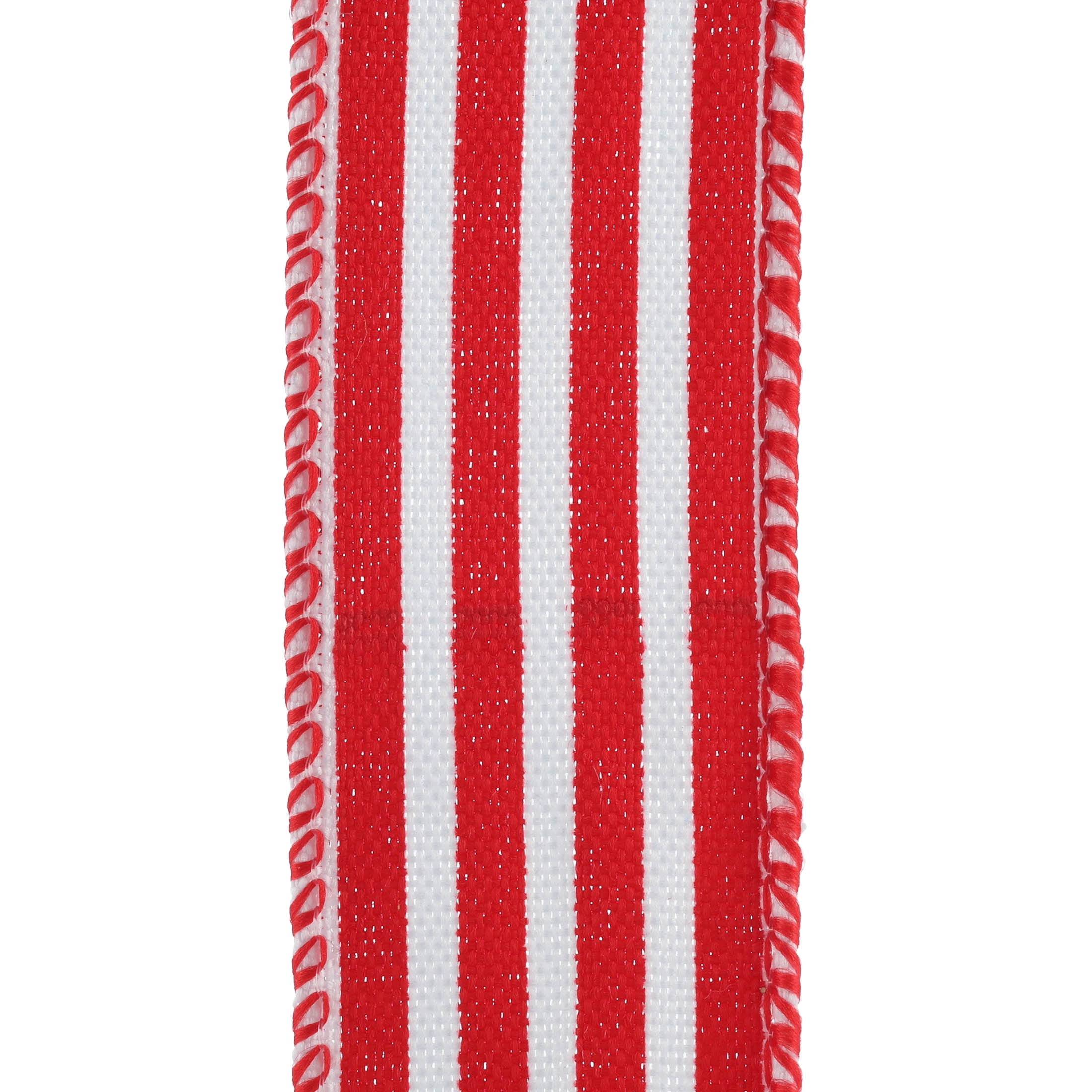 Red and White Striped Mini Christmas Ribbon, 1" x 12', by Holiday Time