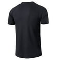 thumbnail image 4 of YYDGH On Clearance Mens Slim Fit Waffle Henley Shirt Casual Lightweight Front Placket Short Sleeve Button Up Shirts Muscle Jerseys Tee Tops(Black,XXL), 4 of 5