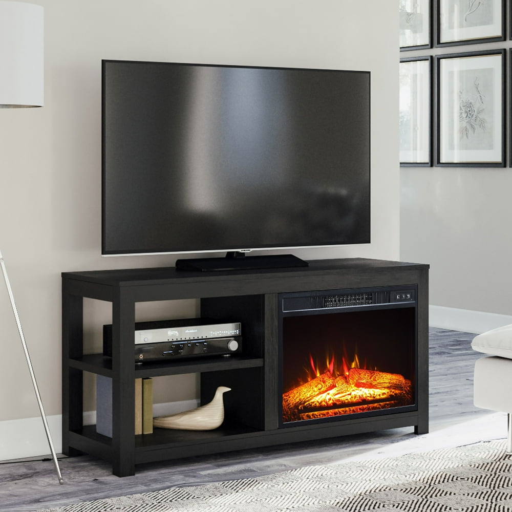 Mainstays 2Shelf Media Fireplace TV Stand for Flat panel TVs up to 60