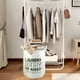 thumbnail image 3 of Cesta de ropa plegable grande con asa | Cesto para ropa sucia de tela de lino y algodón | Organizador de almacenamiento portátil y ligero para baño, dormitorio y armario, 3 of 6