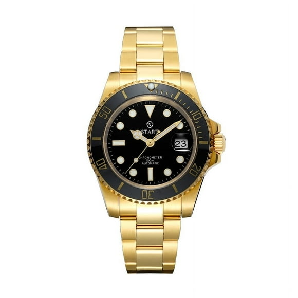 【START】Men's Diving Watch Luminous Waterproof Metal Men's Watch Automatic Mechanical Watch Date Function
