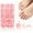 Pure Simplicity, variant on Press Toenails, 150 count Press ons White Line Soft Gel Square False Tips, 15 Sizes Full Cover Toenail Kit for Women Art