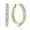 Yellow, variant on 1.80 CT Inside-Out Round Cut Hoop Earrings For Women 18K Gold Plated Sterling Silver