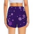 thumbnail image 4 of Haiem Crystal Purple Snowflake Women's 2 in 1 Running Shorts - Lightweight Athletic Workout Gym Yoga Breathable Sports Shorts Liner with Phone Pockets-X-Large, 4 of 9