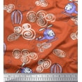 thumbnail image 1 of Soimoi Viscose Chiffon Fabric Clouds,Hot Air Balloon & Helicopter Transport Decor Fabric Printed Yard 42 Inch Wide, 1 of 1