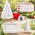 4ft White Artificial Christmas Tree, Small Xmas Tree with Fluffy ...