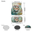 thumbnail image 7 of Renewold Cute Owl Flower 4 PCS Carpet Floor Mats for Cars All Weather Protection Non-Slip Rubber Auto Rugs Car Accessories Universal Fit for Most Vehicles, 7 of 7