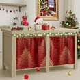 thumbnail image 7 of Christmas Tree Kitchen Curtains Red Window Short Tier Curtains Over Sink Set of 2, Xmas Winter Kitchen Decor 26" x 36", 7 of 7