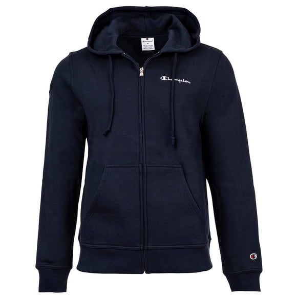 Champion Men Hooded Sweat Jacket - Full Zip Hoodie Sweatshirt, Heavy Soft, Fleece, Embroidered Logo Dark Blue M (Medium)