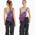 thumbnail image 6 of Sling Backpack,Halloween Spider Bat Pattern Sling Bag with Water Bottle Holder,Waterproof Sling Bag for Men/Women with Headphone Jack for Hiking,Travel, 6 of 6