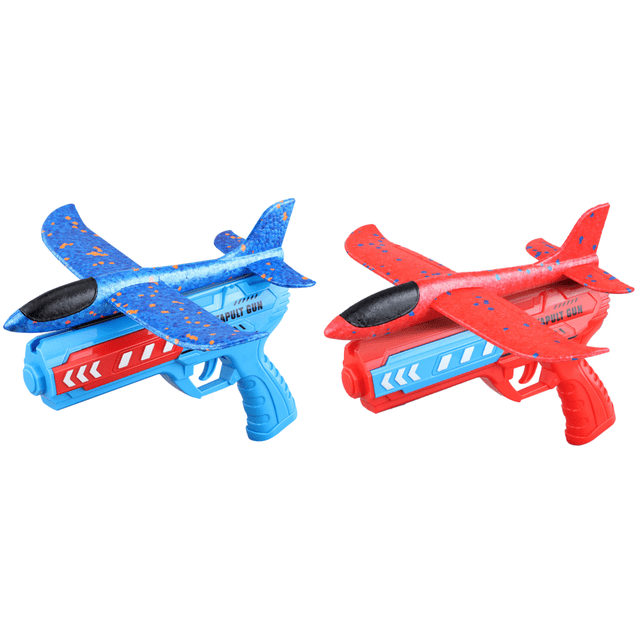 Avión Lanzador Catapulta (pistola + Avión) Azul