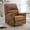 Brown, variant on Ebello Manual Rocker Recliner Chair for Adults – Soft Fabric Reclining Sofa with Overstuffed Backrest, 300 lbs Weight Capacity,Grey