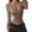 Brown, variant on ZDNIXIAN Basic Tee Fall Tops Deep V Neck Fitted Blouse, Slim Fit Knit Shirt, Solid Color Stretchy Bodycon Long Sleeve Top with Hem Ruched Detail