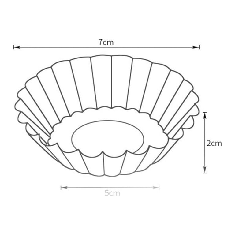 Tupukom 100 Pcs Disposable Aluminum Foil Cups Baking Bake Muffin Cupcake Tin Mold Round Egg Tart Tins Mold Mould