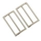 thumbnail image 4 of 4 hebillas de rodillo de triple deslizamiento con barra deslizante de metal de 38 mm para correas de bolsos Plata, 4 of 6