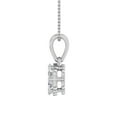 thumbnail image 2 of 1/2 Carat Diamond Cluster Pendant Necklace in 14k White Gold (Silver Chain Included) (SI1-SI2 Clarity), 2 of 3